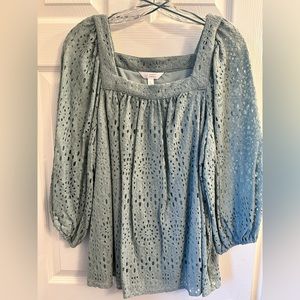 Light blue and color, Lauren Conrad top